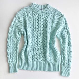 Sporting Life 1979 Vintage Mint Cable Knit Sweater